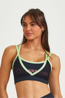 TOP NZ DETALHE DE TELA E SILK PRETO
