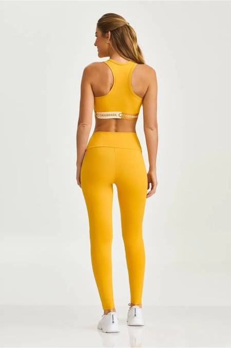 LEGGING NZ COM ELASTICO PERSONALIZADO AMARELO MEL - Imagem 4