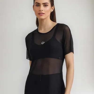 BLUSA DE TULE CLASSICA (PRETO)