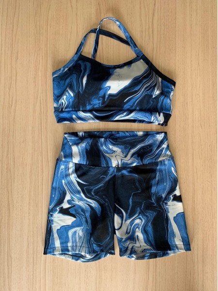 Conjunto top/short estampado
