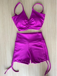 Conjunto top/short com corda lateral
