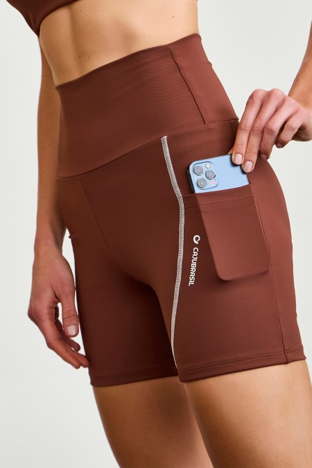 Short ny com bolso (marrom capuccino) M - Imagem 2